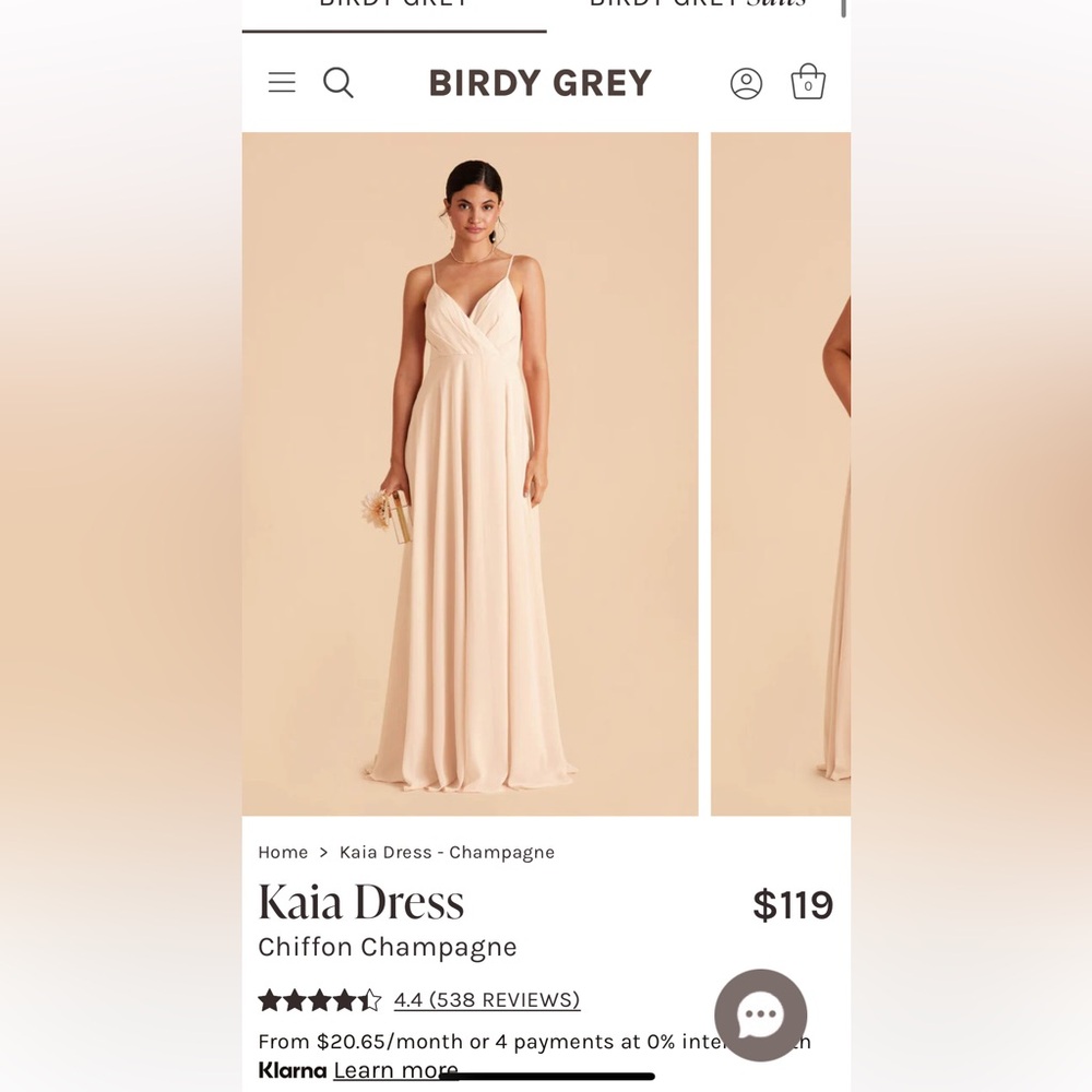Birdy Grey champagne bridesmaid dress